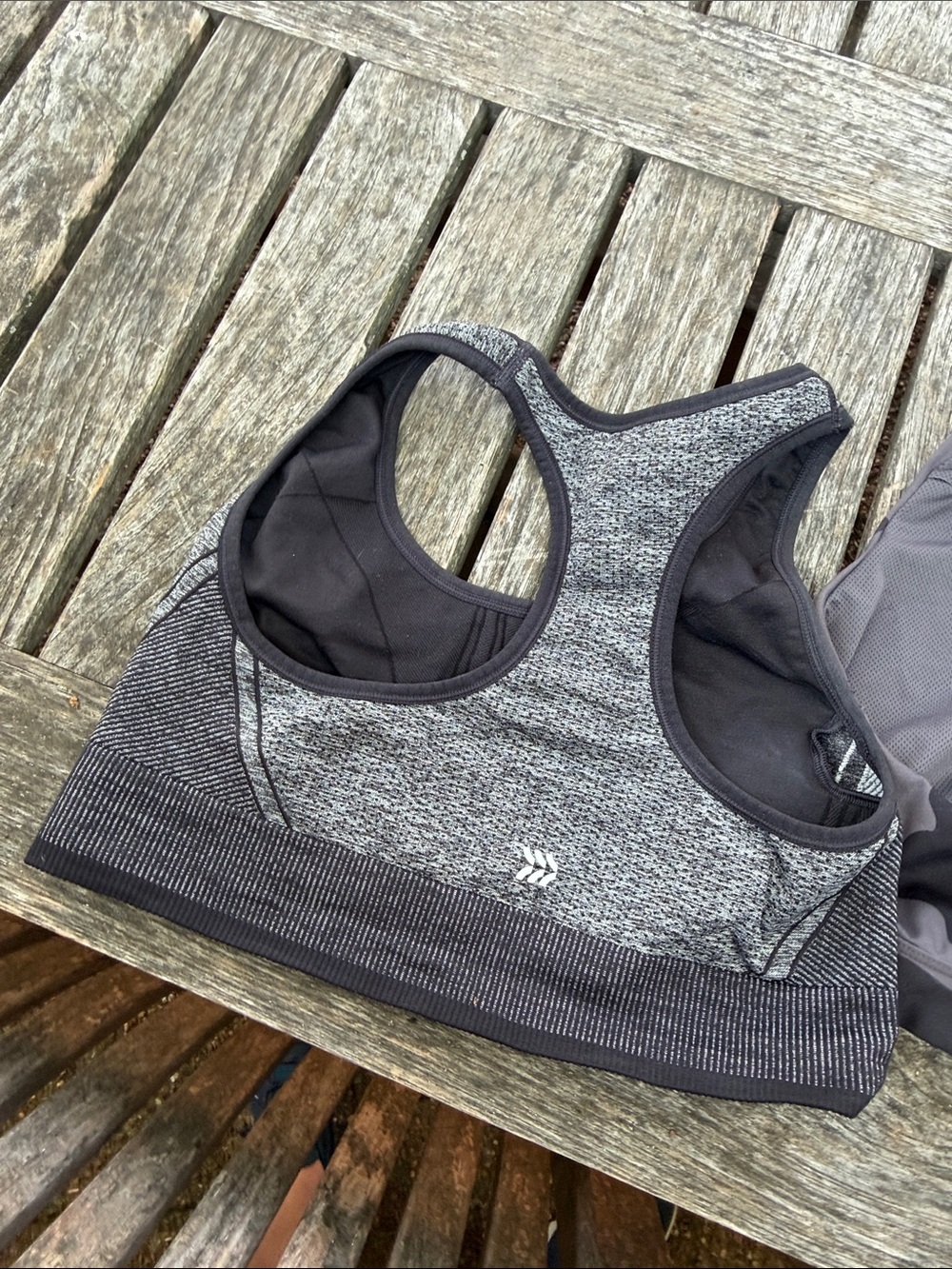 Gray Camo and Heather Gray Women’s Sports Bras - Picture 7 of 8
